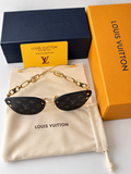 Louis Vuitton Monogram Cat-Eye Sunglasses – Gold & Black